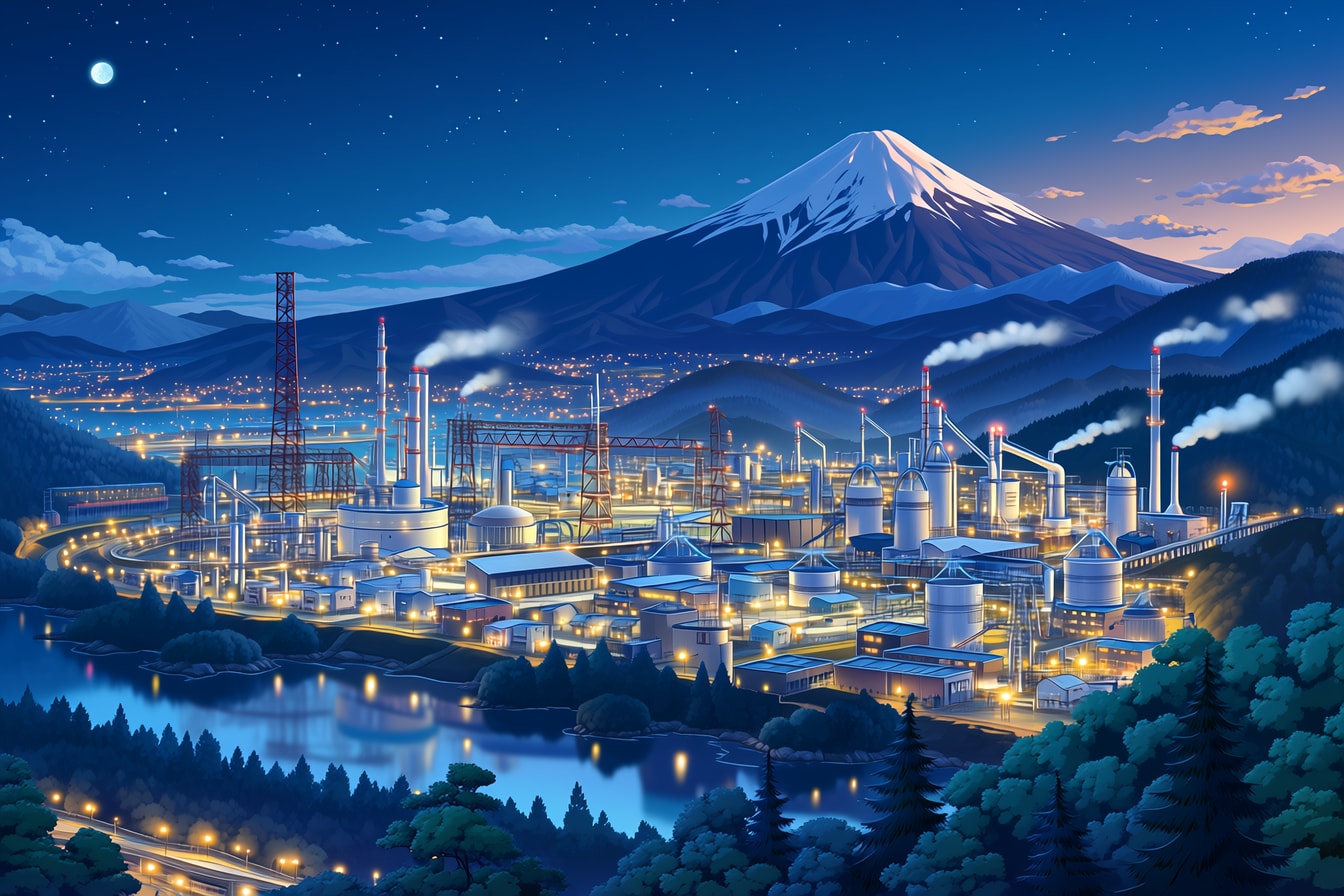 富士山と工場夜景 | の人気AIイラスト・グラビア