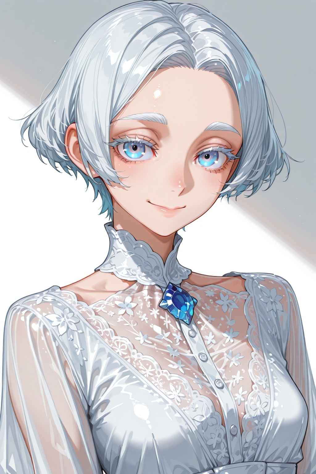 白銀色の髪、眉、睫 | の人気AIイラスト・グラビア