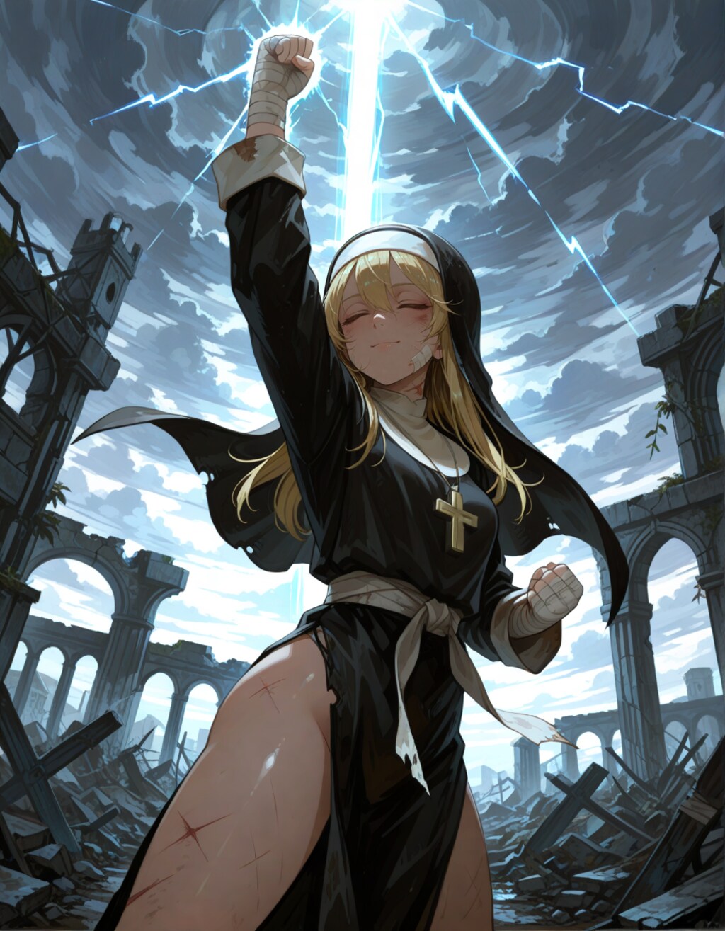 拳で悪魔退治するシスターちゃん