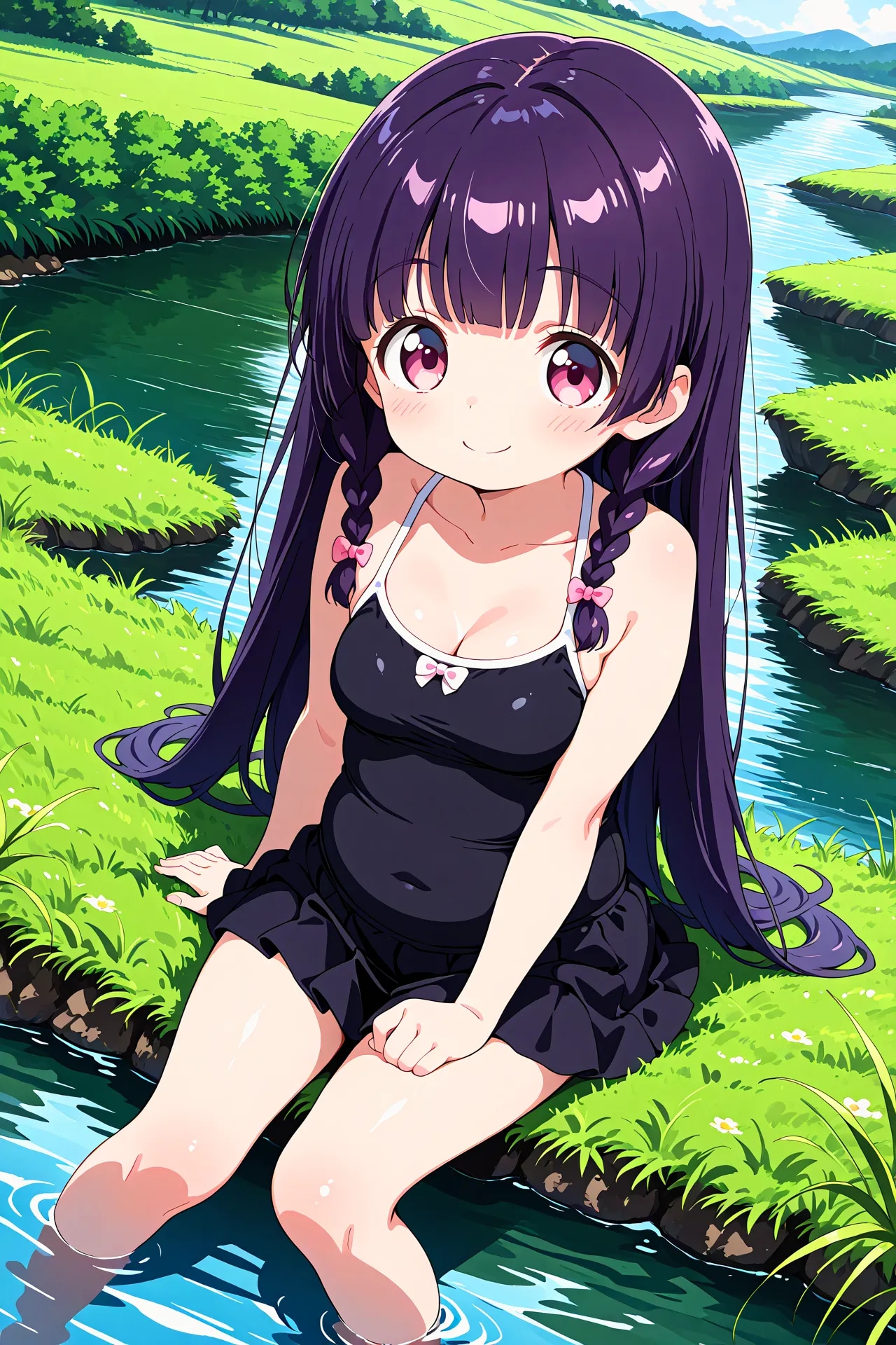 ゆうこちゃんの川遊び
