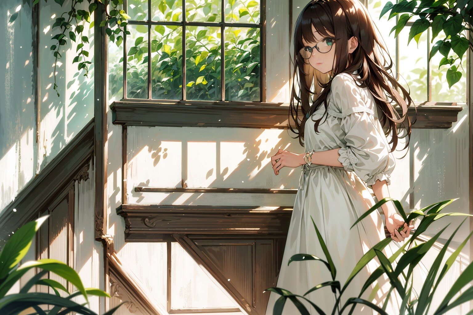 サマーニットの少女