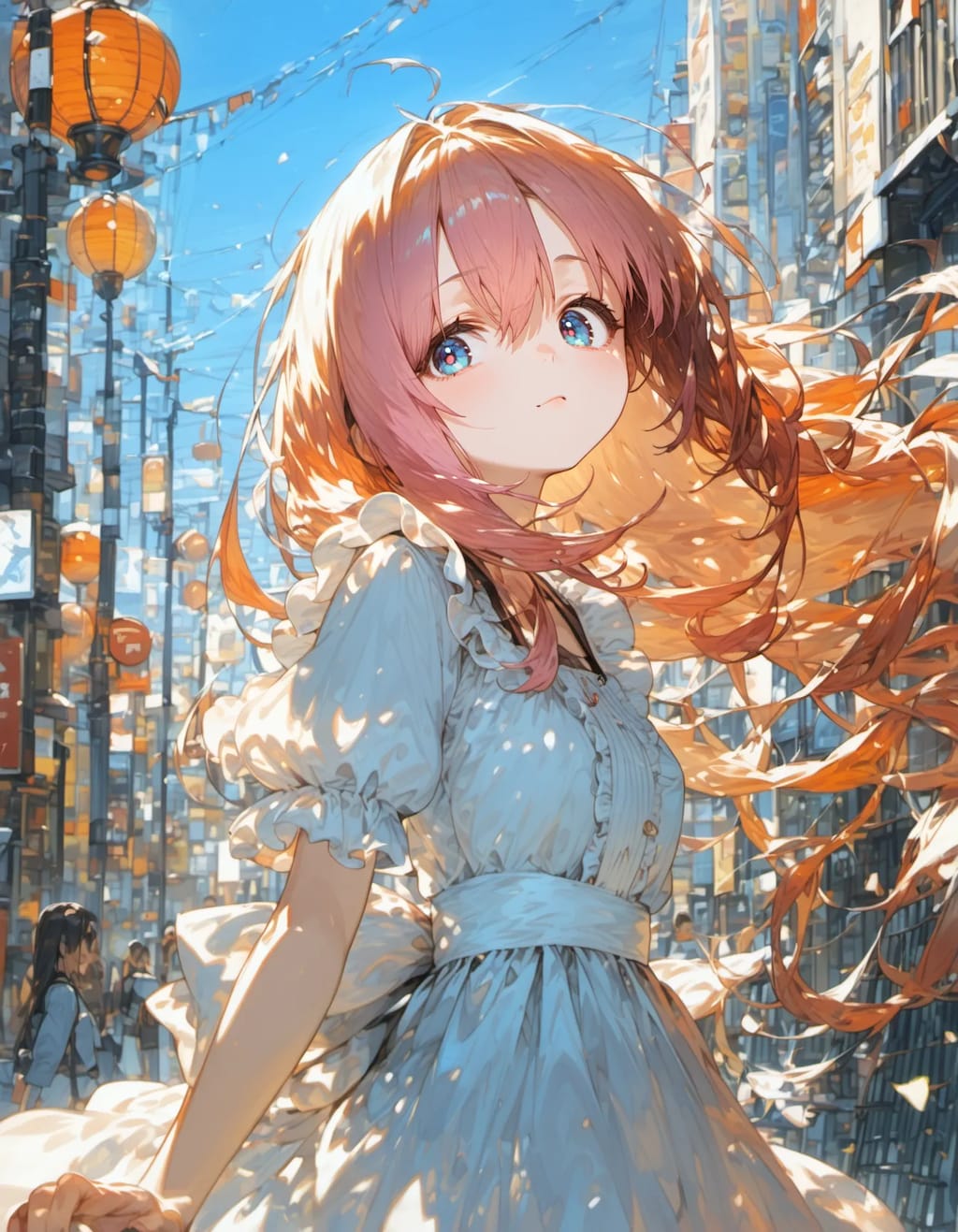 Pink Hair and City Charm