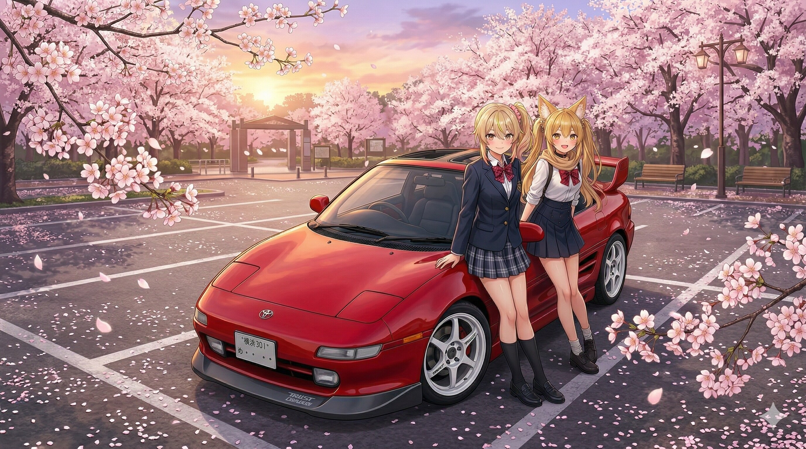 二八蕎麦さんのサイドポニーテールちゃんとドライブデート