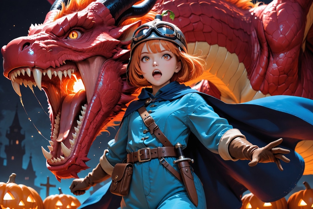 Pumpkin Girl the Dragon Hunter - Remake（新米ドラゴンハンター「これが龍捕り…」）