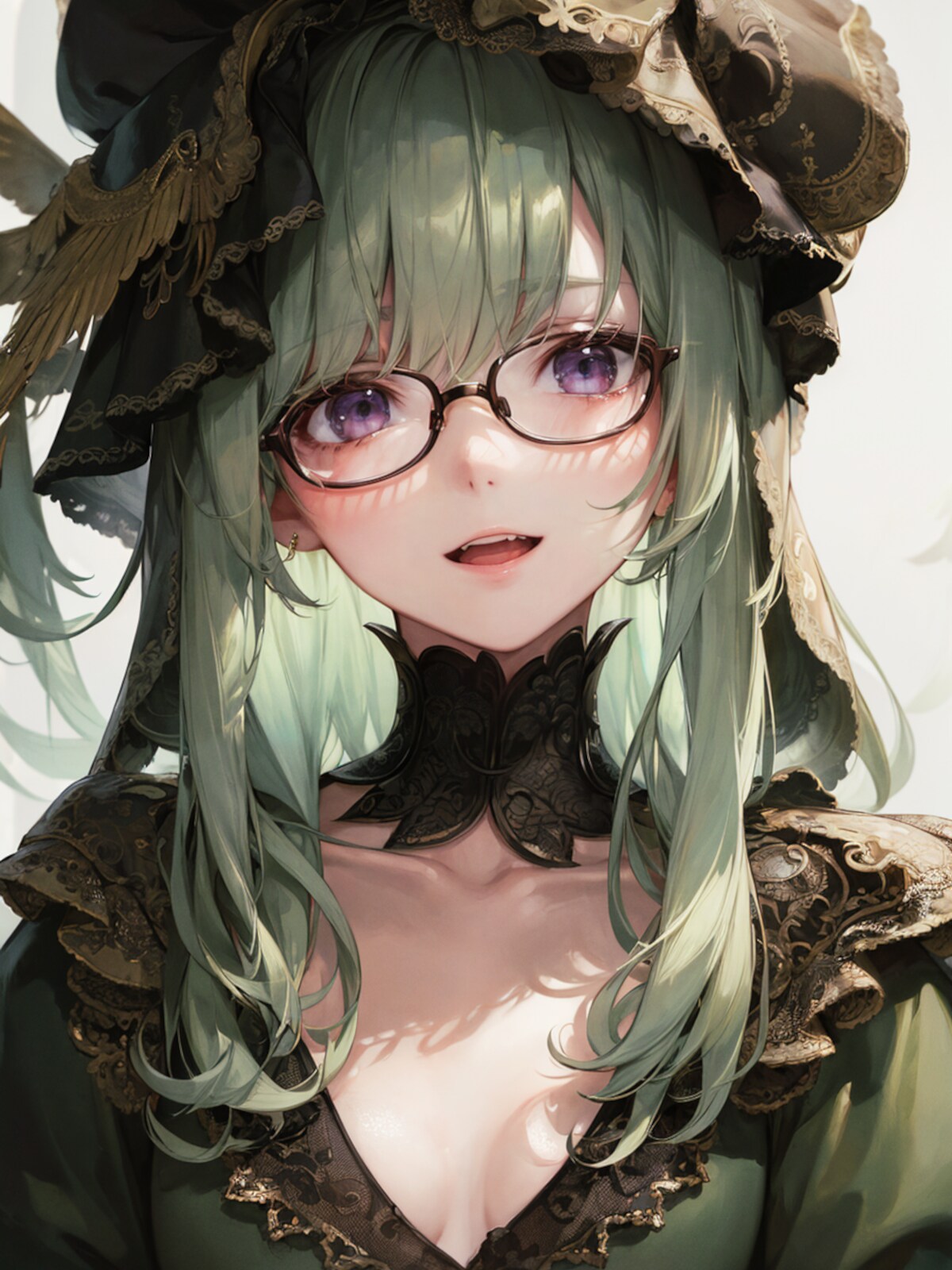 眼鏡な緑の女の子