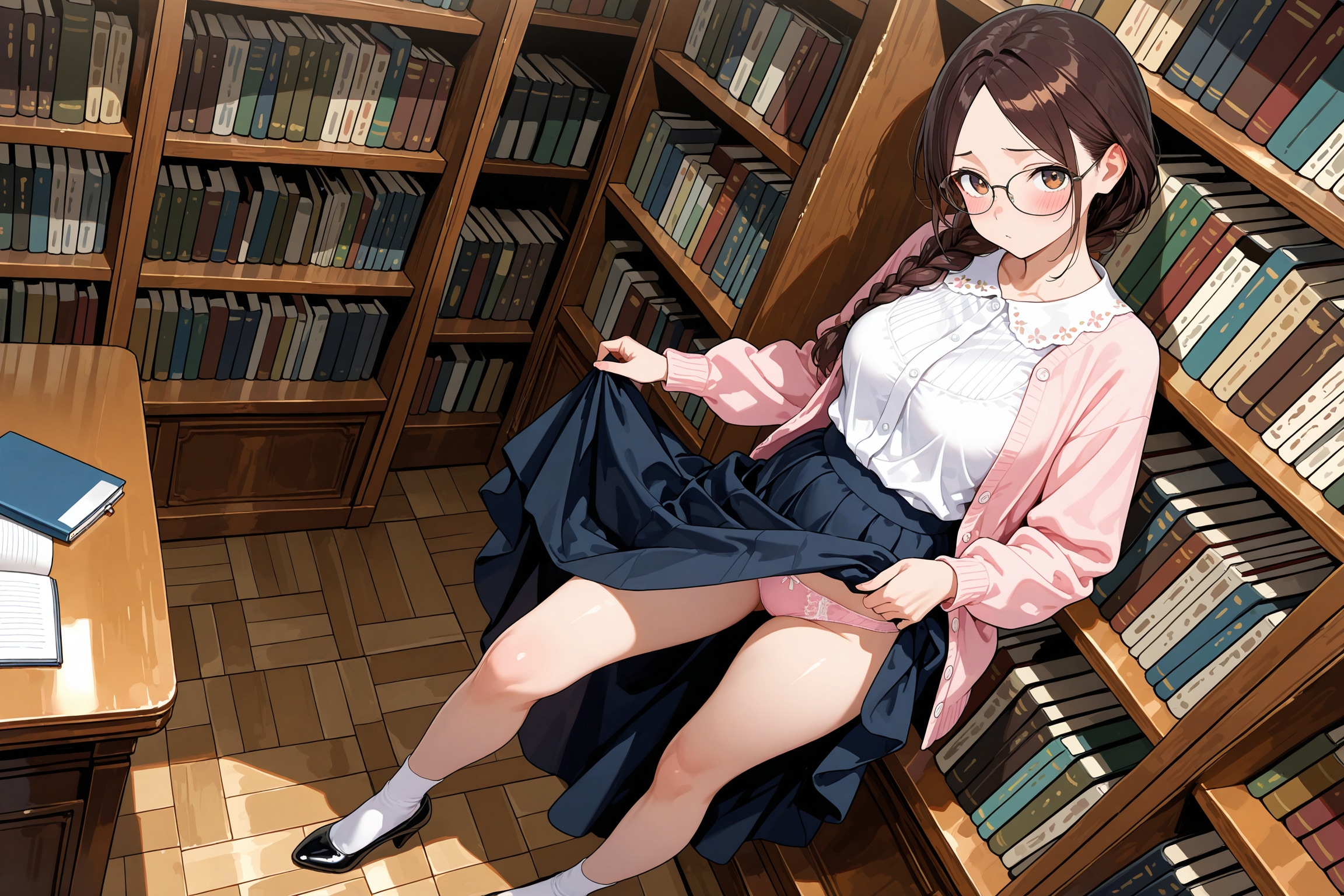 やだ～何かついてる…（バサバサッ）