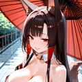 雨と傘と赤城（アズールレーン） 3枚目