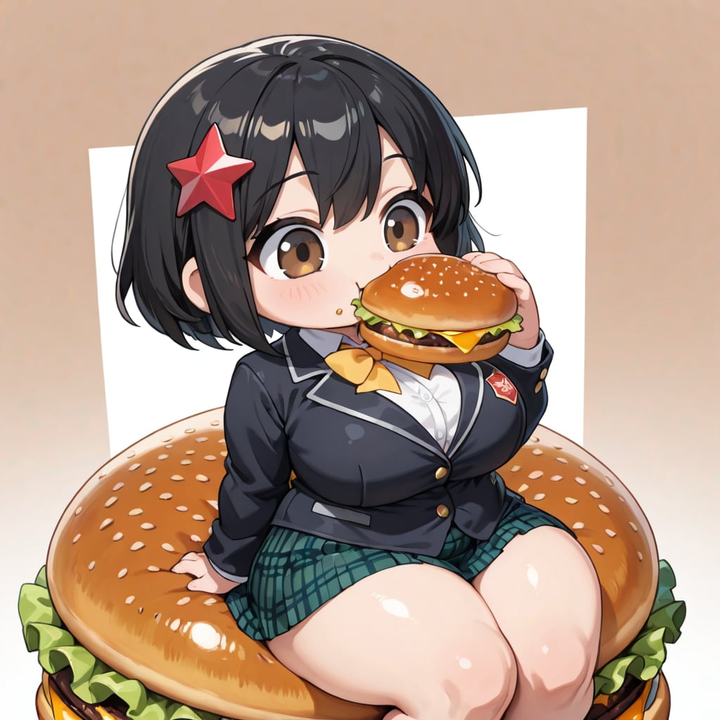 津田季理華ちゃん　ハンバーガー