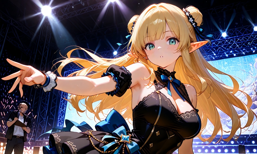 金髪のエルフアイドル