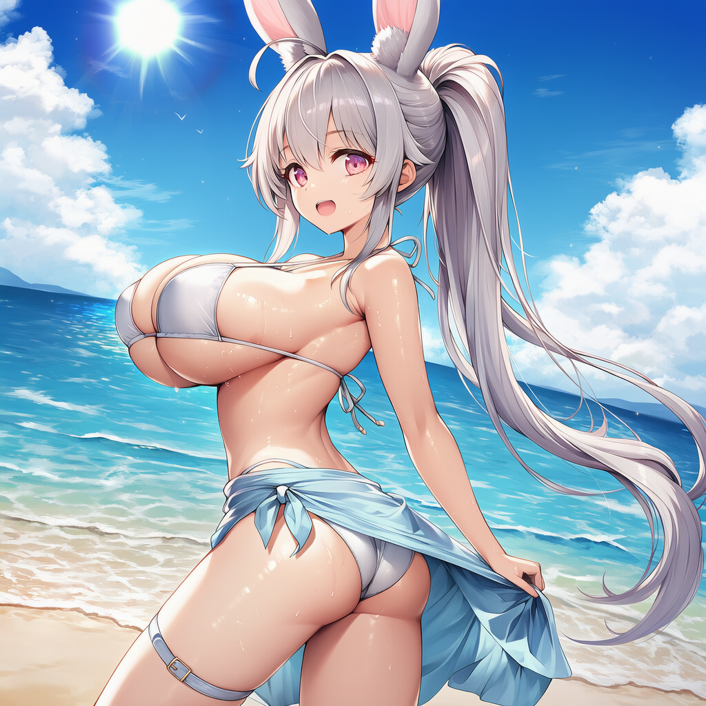 【4.5full】浜辺のうさちゃん