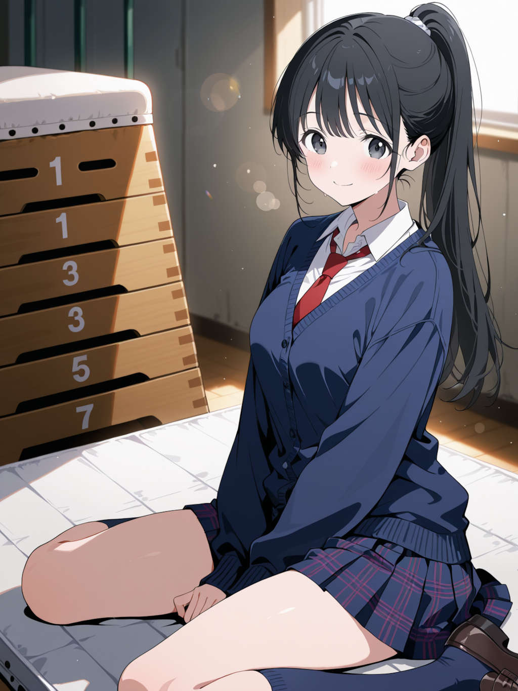 座る（体育マット）