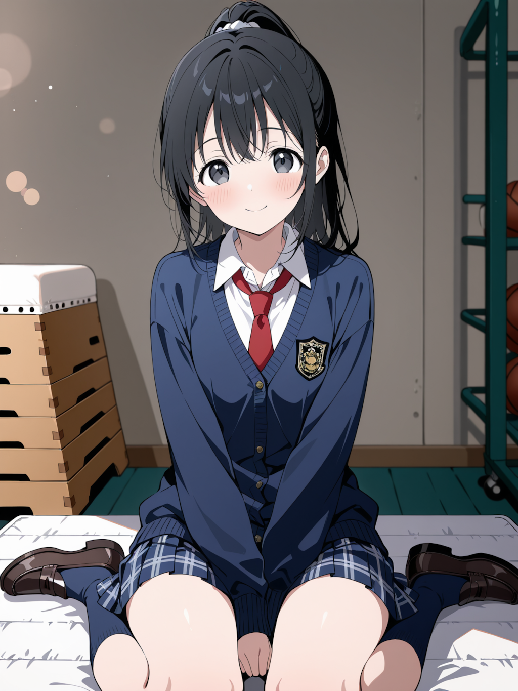 座る（体育マット）