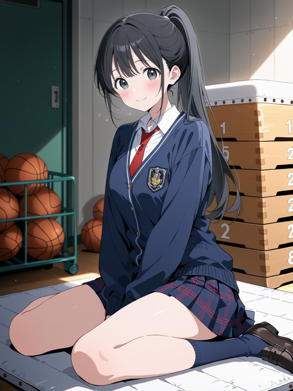 座る（体育マット）