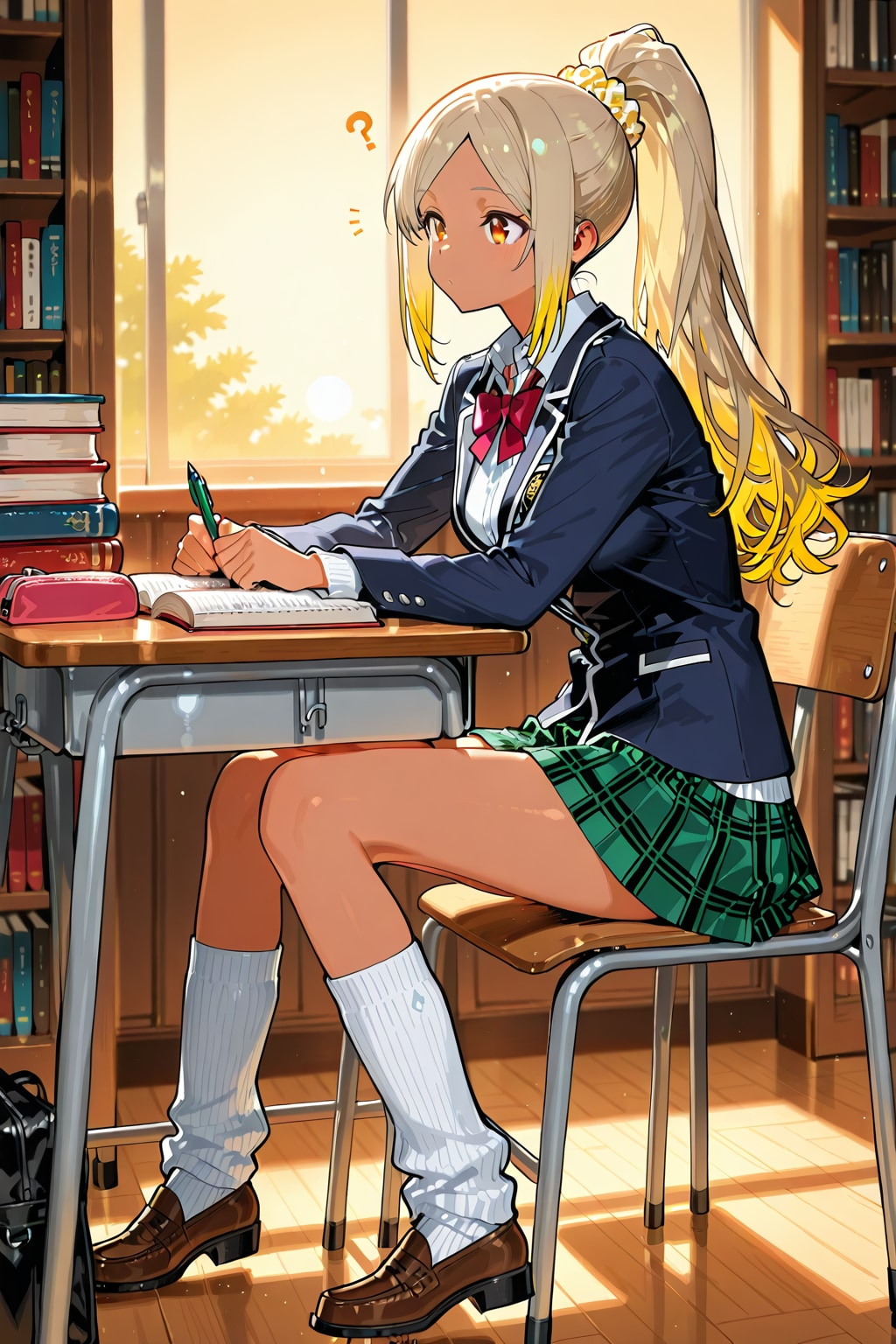 居残り図書室勉強