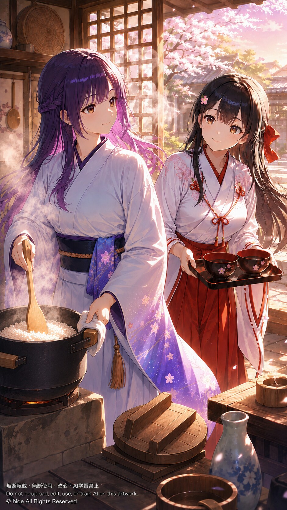 神楽さんとセオリツヒメさん、灯りのそばで | の人気AIイラスト・グラビア