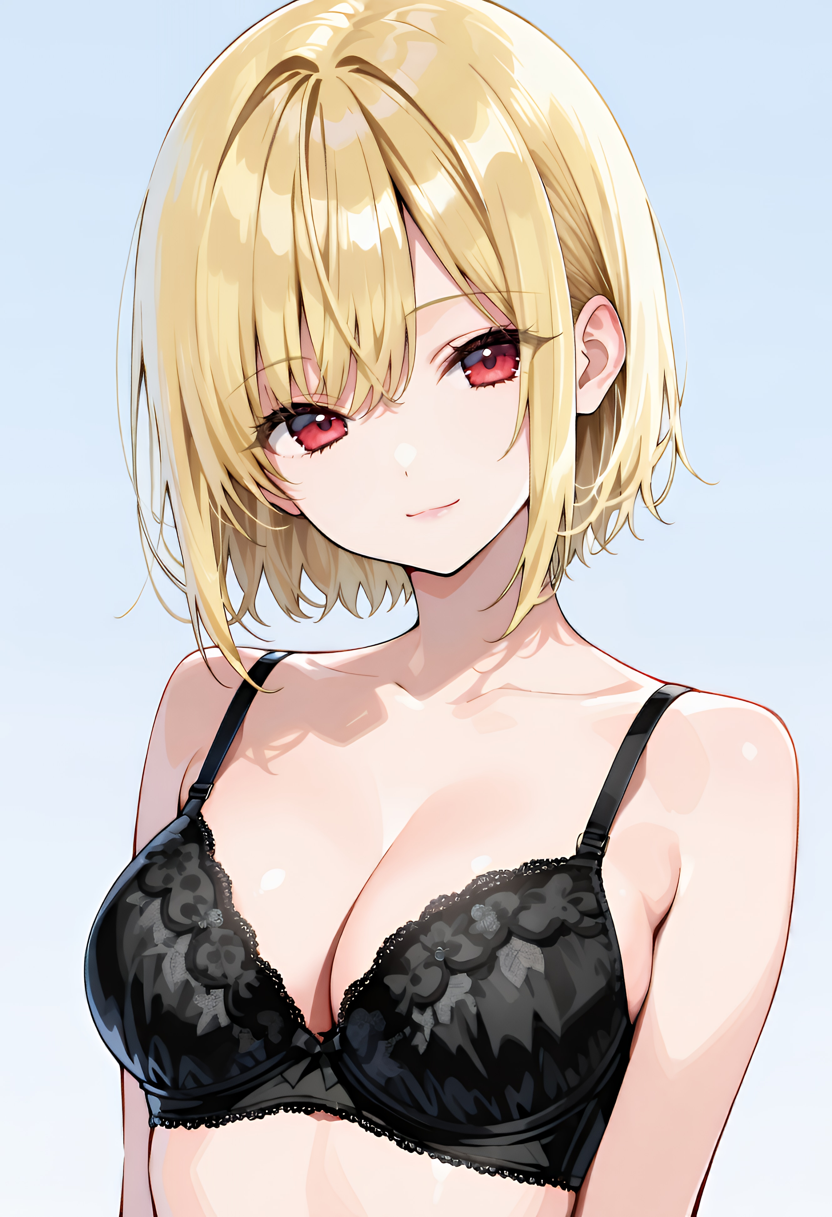 金髪娘に黒下着
