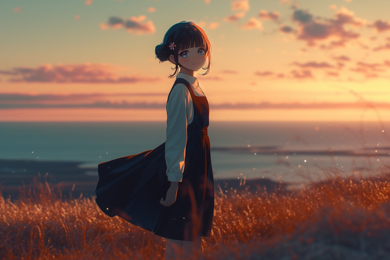 夕暮れのおだんごちゃん🍡✨225 | の人気AIイラスト・グラビア
