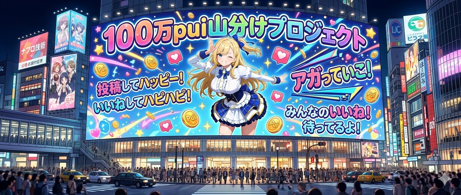 ナミちゃんの100万pui山分け広告 | の人気AIイラスト・グラビア