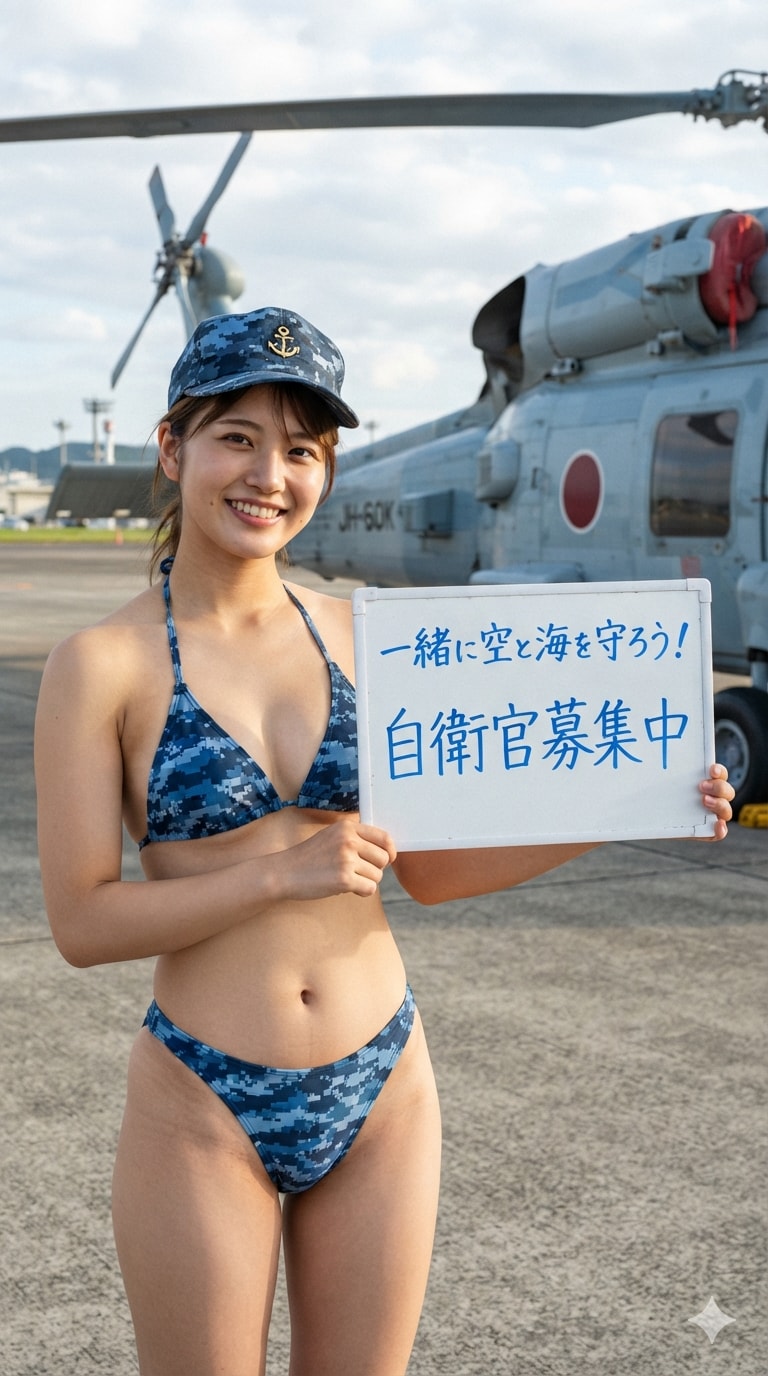 ７日の女性海上自衛官