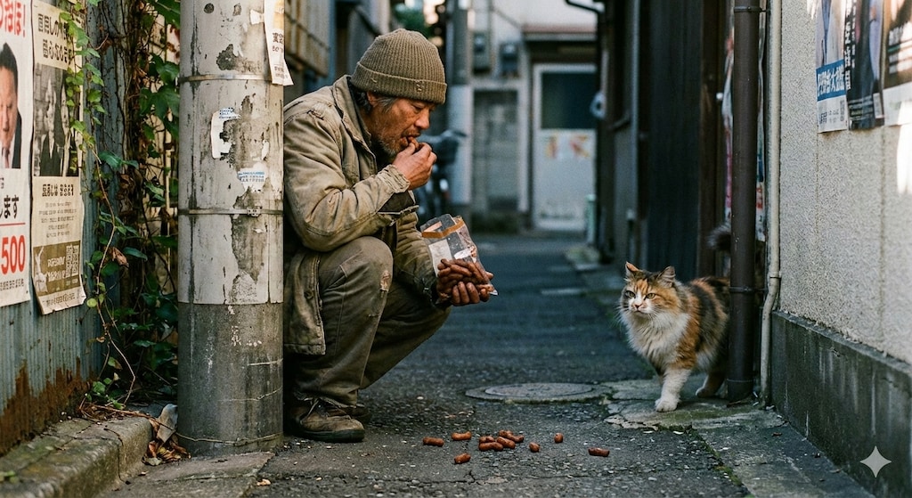 かりんとうを落としてしまった光景