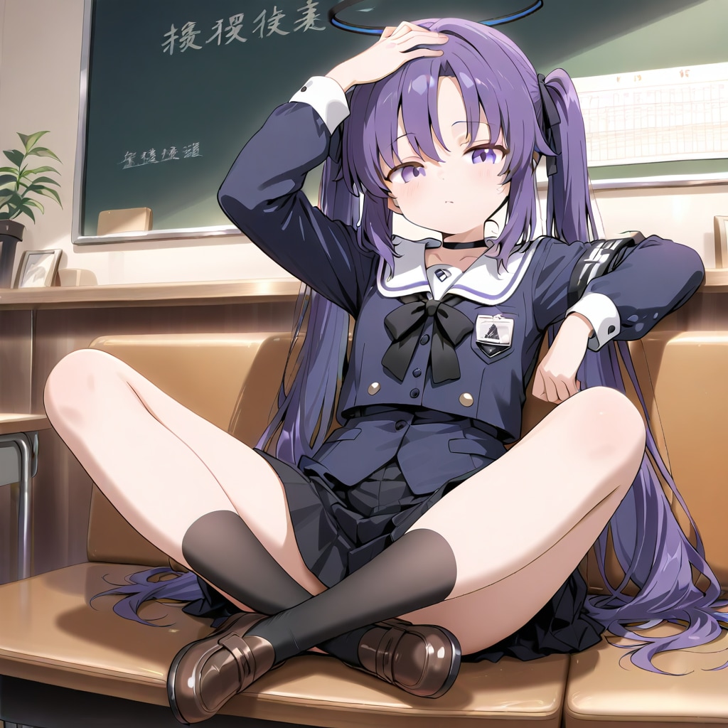 胡座をかく少女 | の人気AIイラスト・グラビア