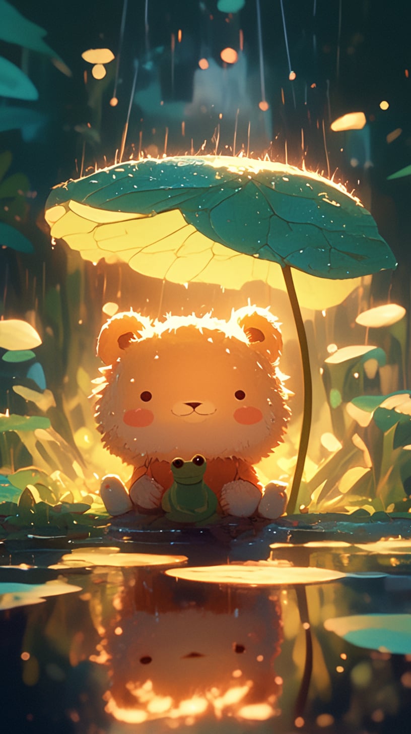 梅雨入りくまさん②🐾 | の人気AIイラスト・グラビア