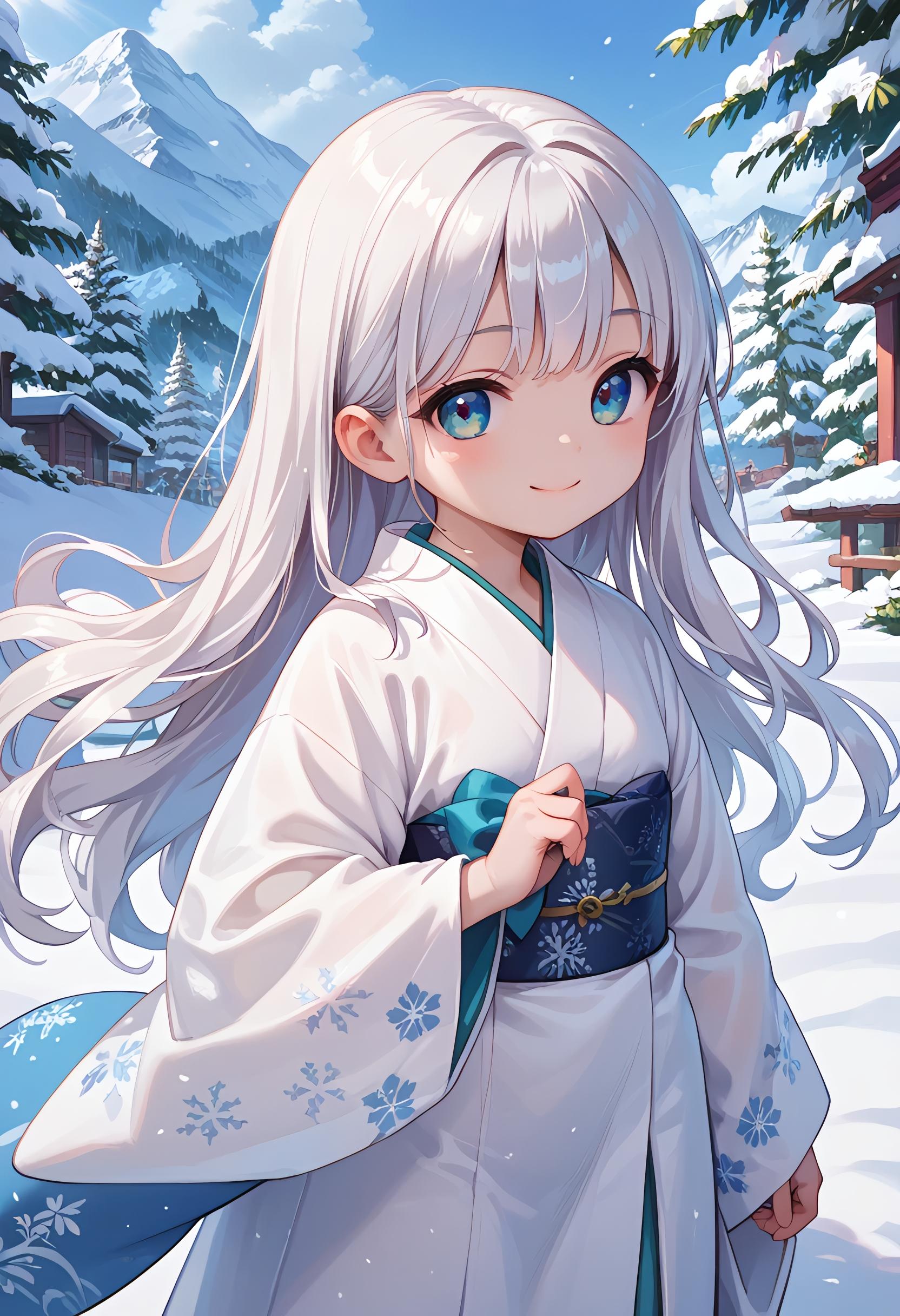 雪女だと言い張る少女 | の人気AIイラスト・グラビア