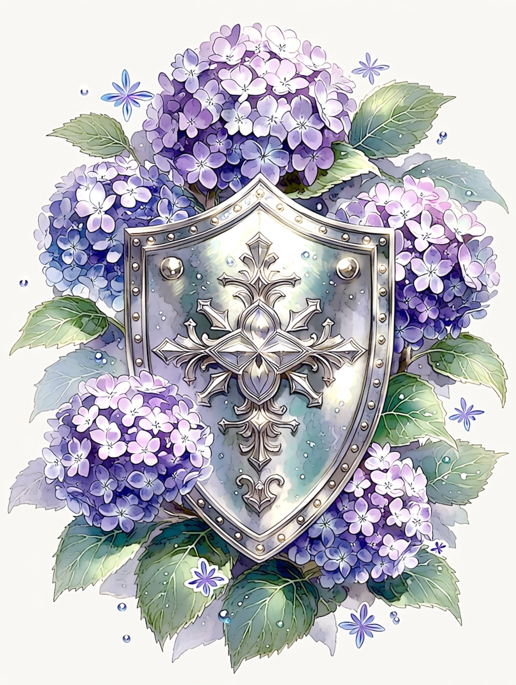 Shield of hydrangea
