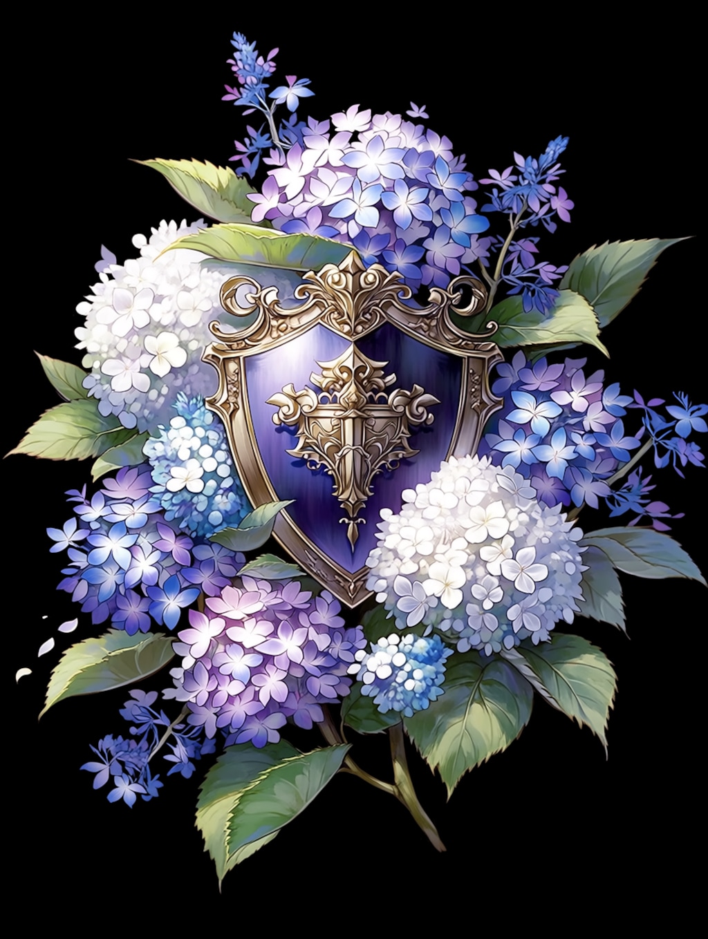 Shield of hydrangea