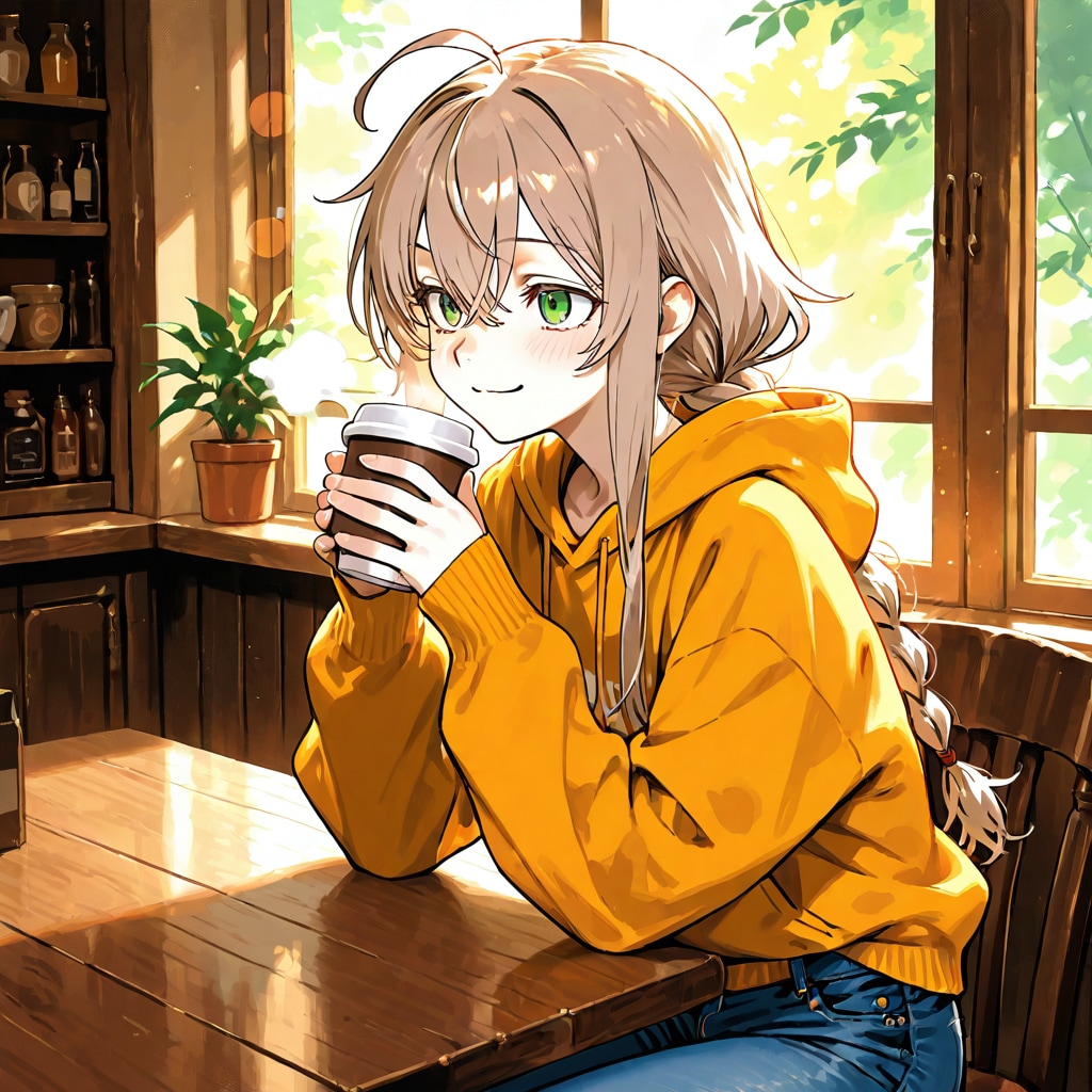 カフェにて | の人気AIイラスト・グラビア