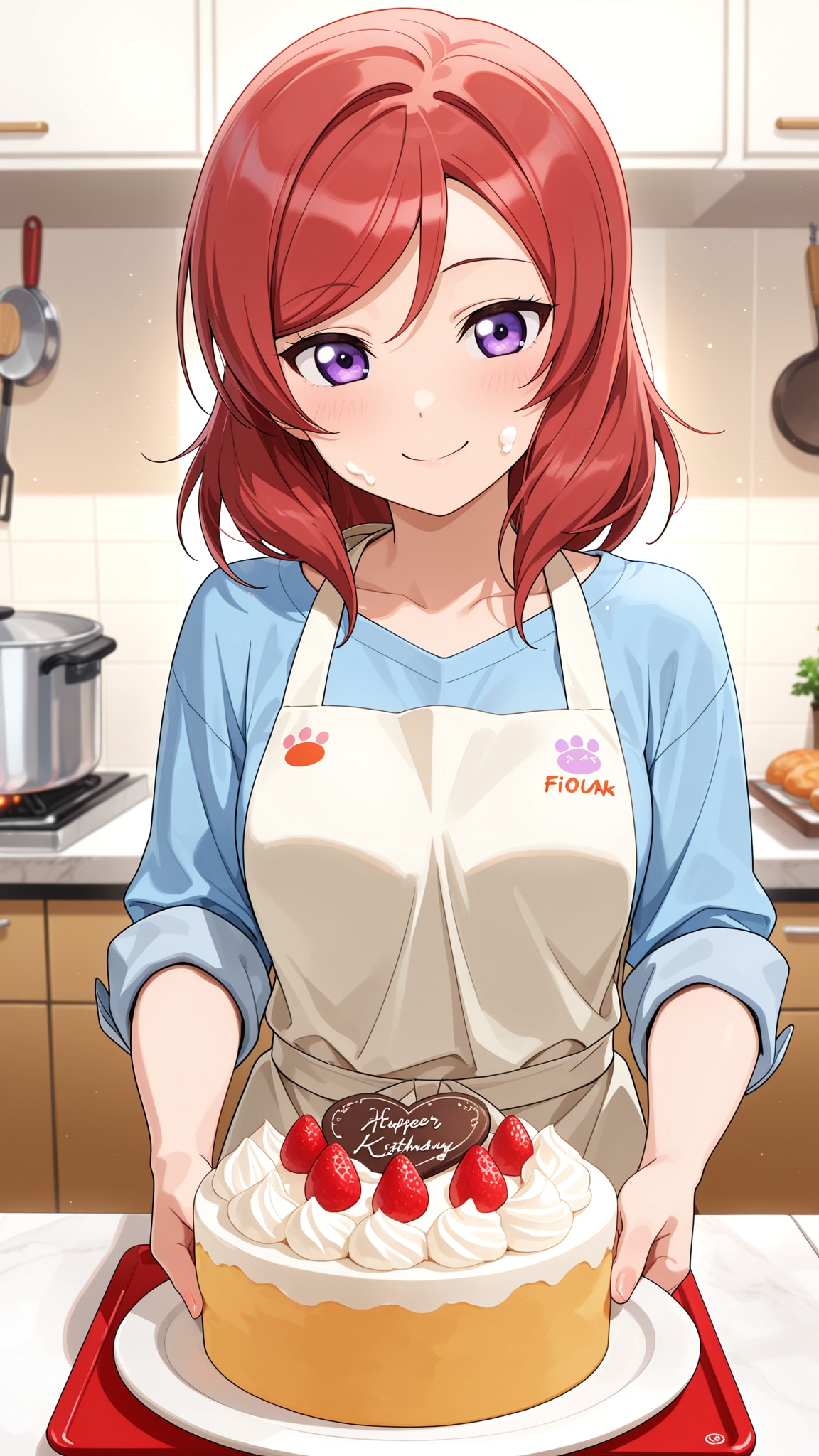 ケーキを焼く