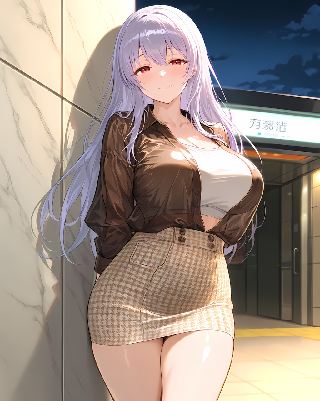 駅前の待ち合わせ夜に🌙ミレナさん