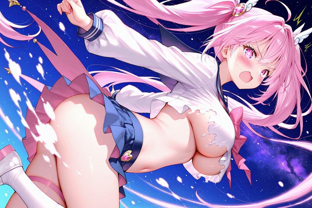 変身するときに衣服が解けていく魔法少女