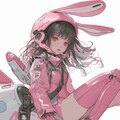 pink bunny paratroopers sci-fi mode 桃色兎耳空挺部隊 4枚目