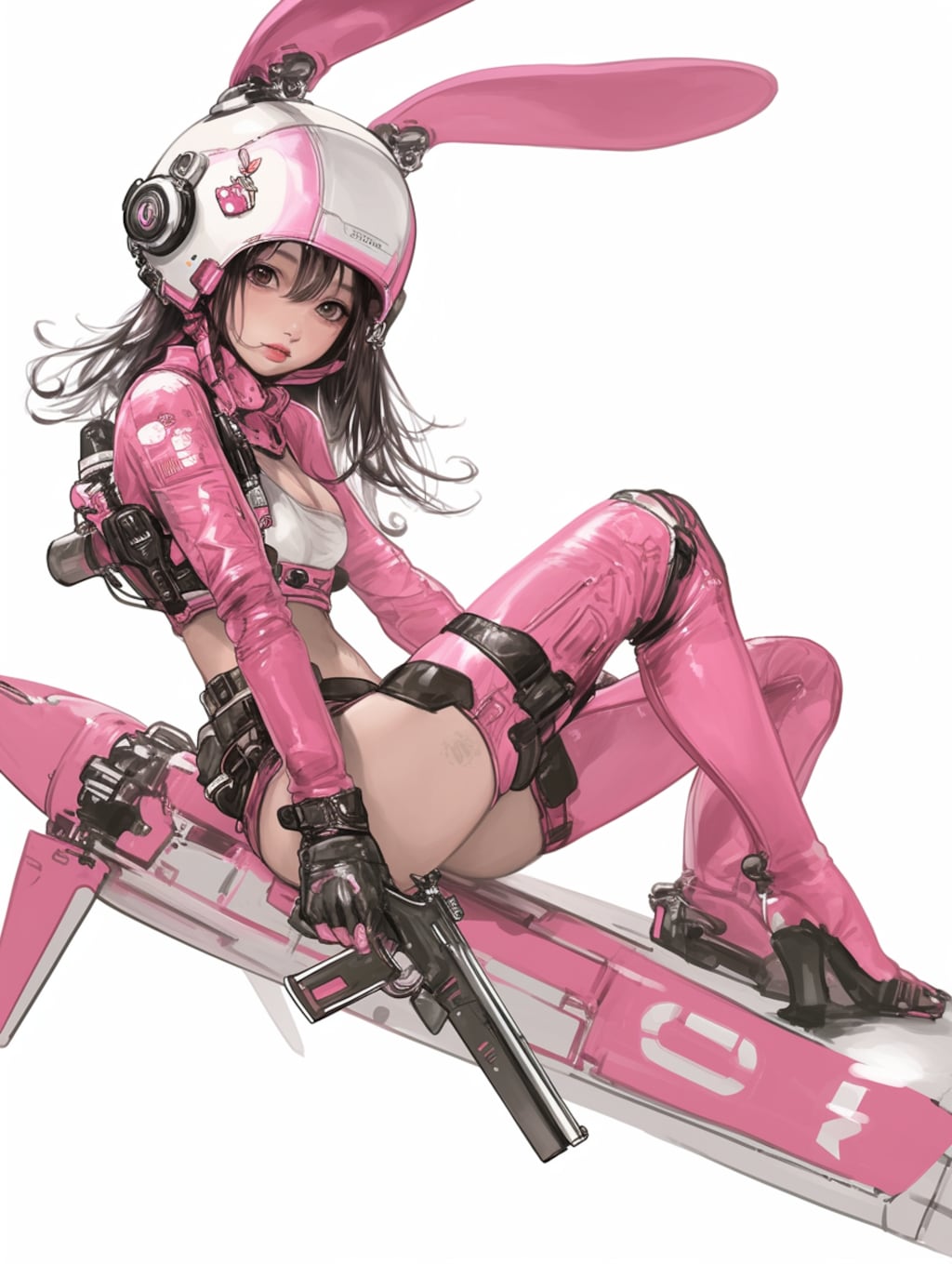 pink bunny paratroopers sci-fi mode 桃色兎耳空挺部隊