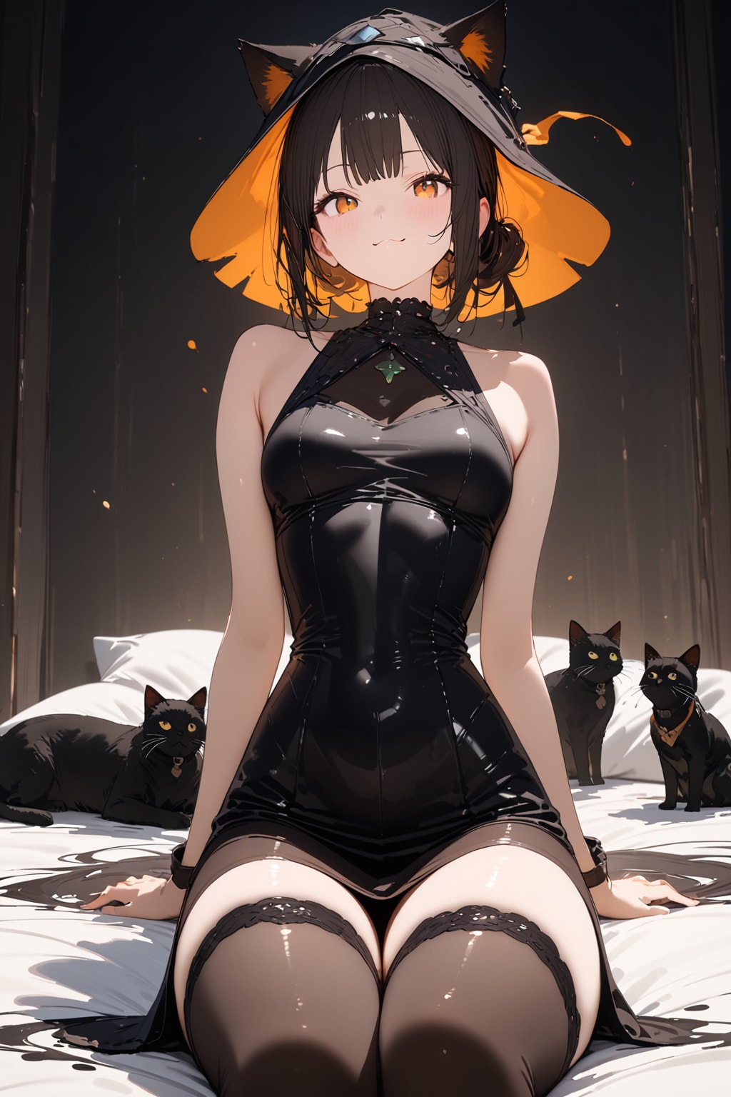 魔女と猫 | の人気AIイラスト・グラビア