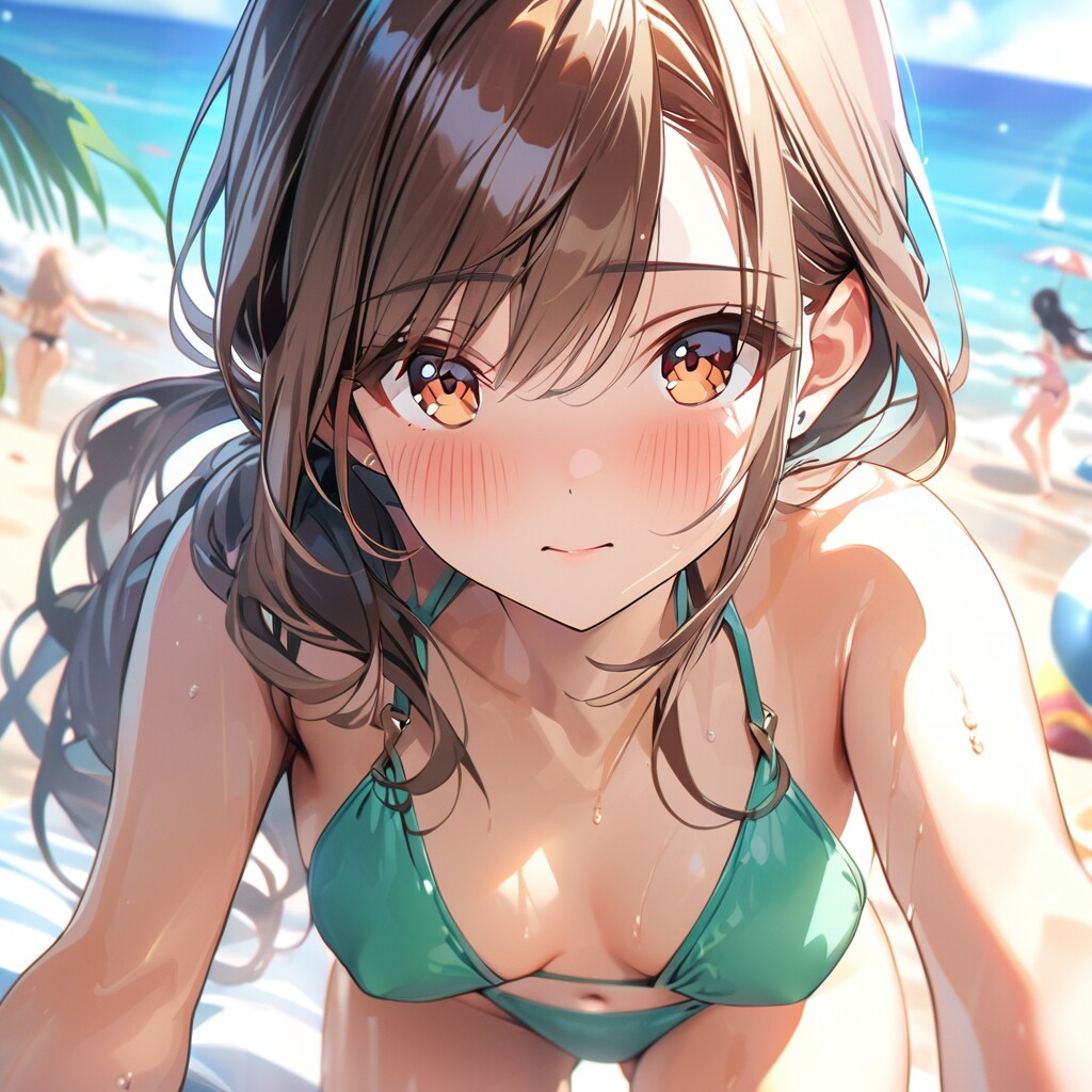 ビーチ自撮り