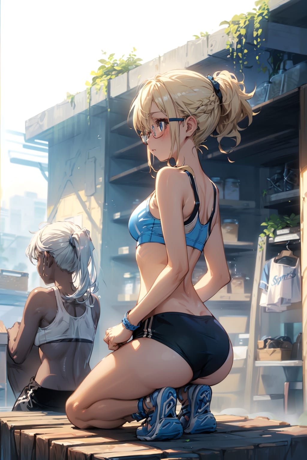 スポーツブルマの眼鏡っ娘