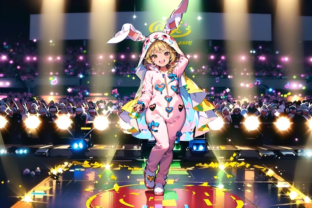新年カウントダウンライブのウサミミ着ぐるみアイドルちゃん