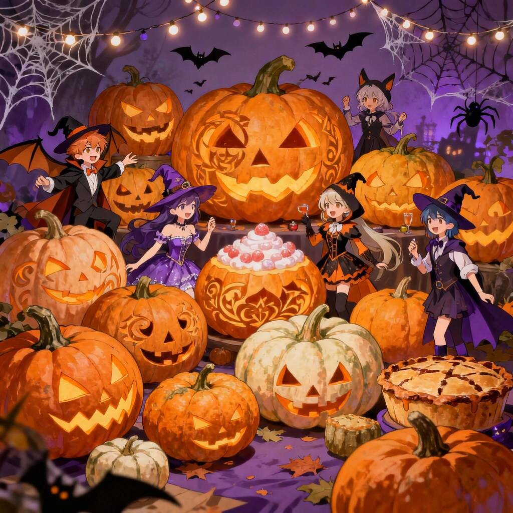 AIが思いつくかぎりのかぼちゃの品種を利用してハロウィンパーティを開催する！！