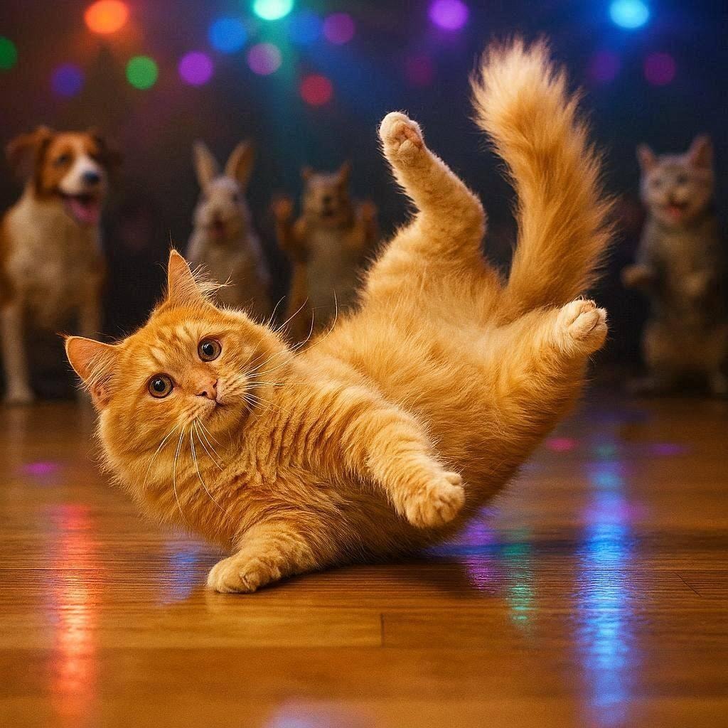 ブレイクダンスを踊る猫ORIGIN