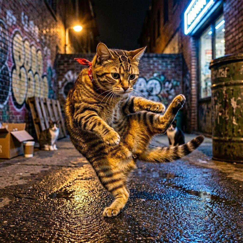 ブレイクダンスを踊る猫ORIGIN