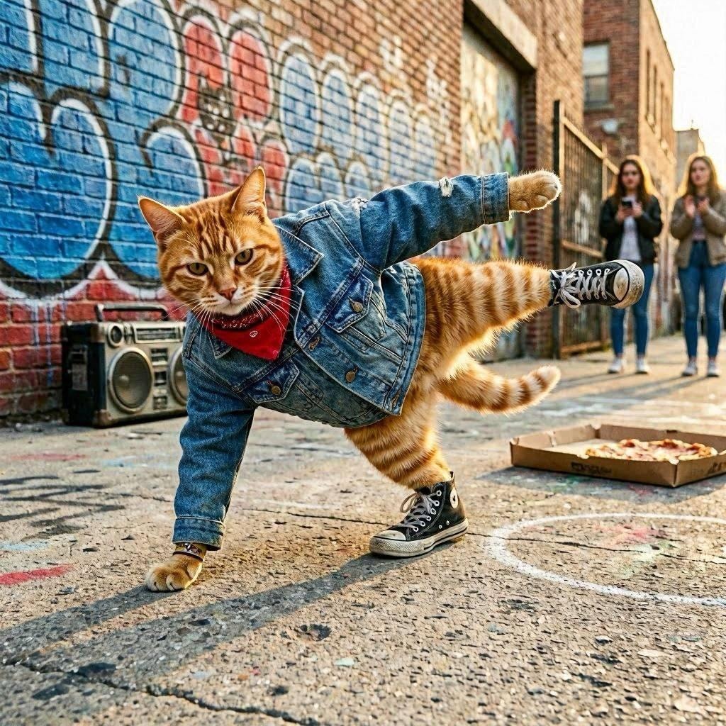 ブレイクダンスを踊る猫ORIGIN