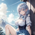 銀髪エルフの休日 2枚目