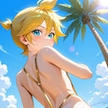 VOCALOID　鏡音レン　スリングショット水着 4枚目