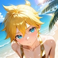VOCALOID　鏡音レン　スリングショット水着 7枚目