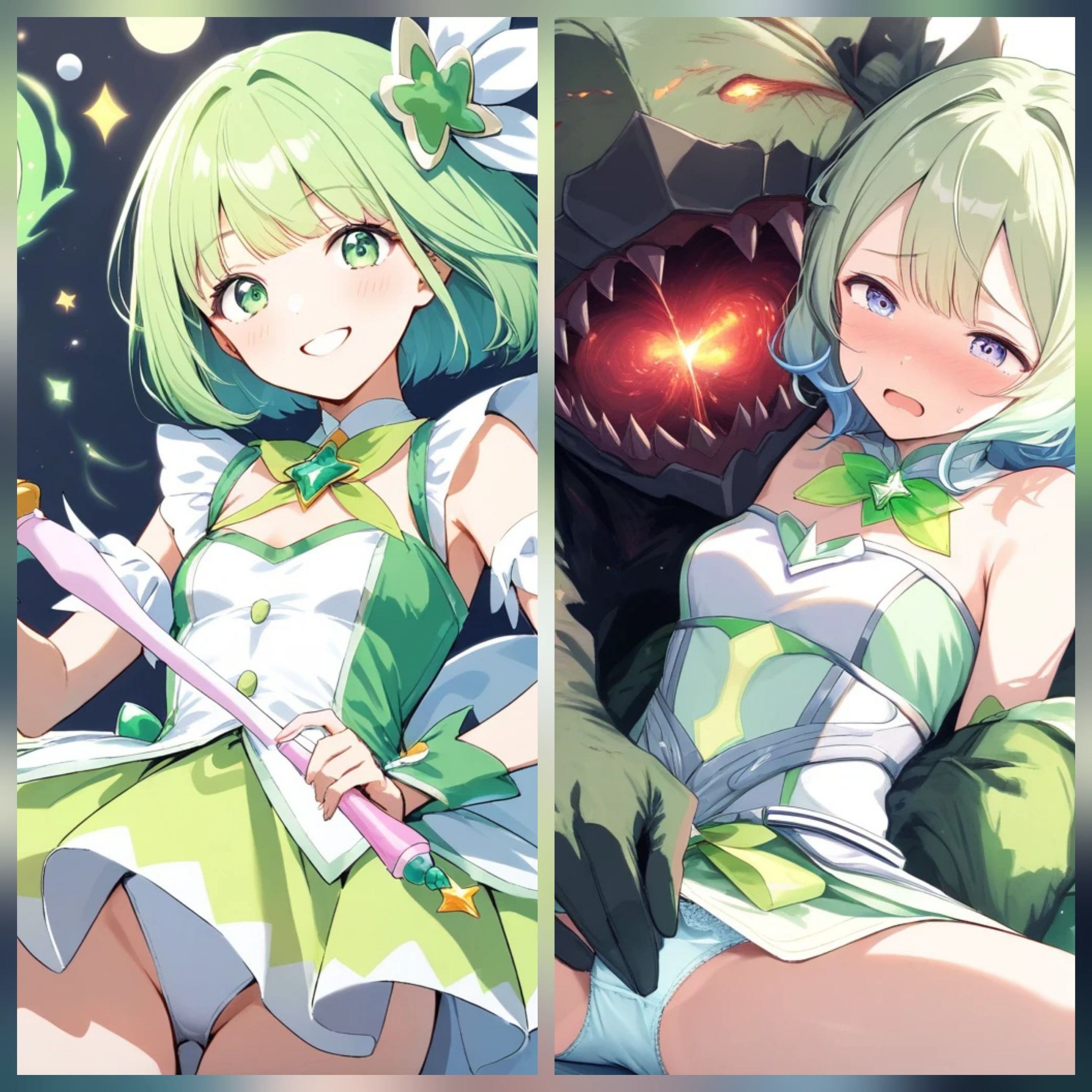 グリーンちゃん完全敗北