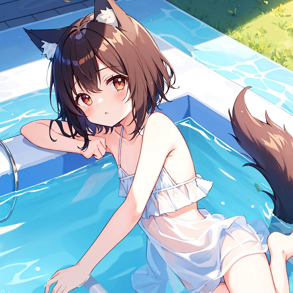 水浴びおおかみ