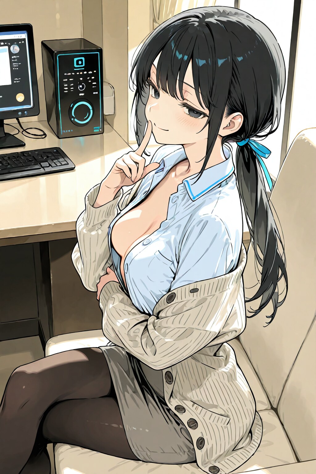 ネカフェで『おかえりなさい先輩。どうしました？　あ、ちょっと熱いですよね？』後輩ちゃん。
