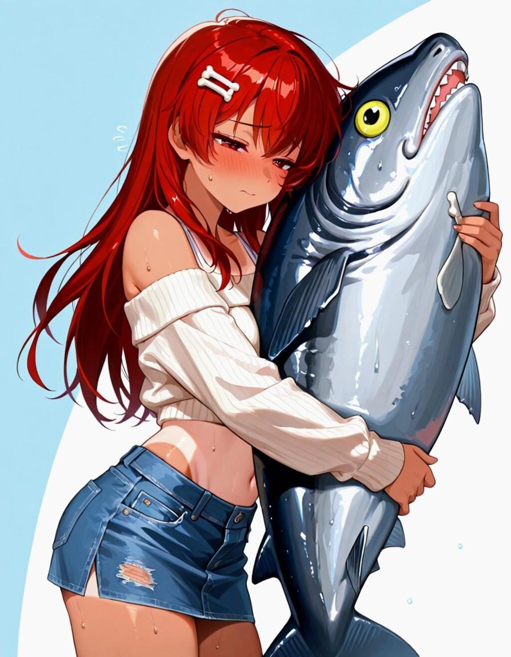 抱きマグロ🐟️枕取り返した、まこっちゃん🍖✨